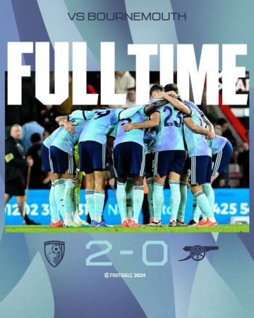 【英超】伯恩茅斯2比0十人阿森纳，萨利巴上半场直红